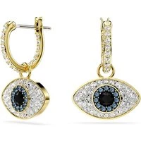 Symbolica Gold Blue Crystal Evil Eye Drop Earrings