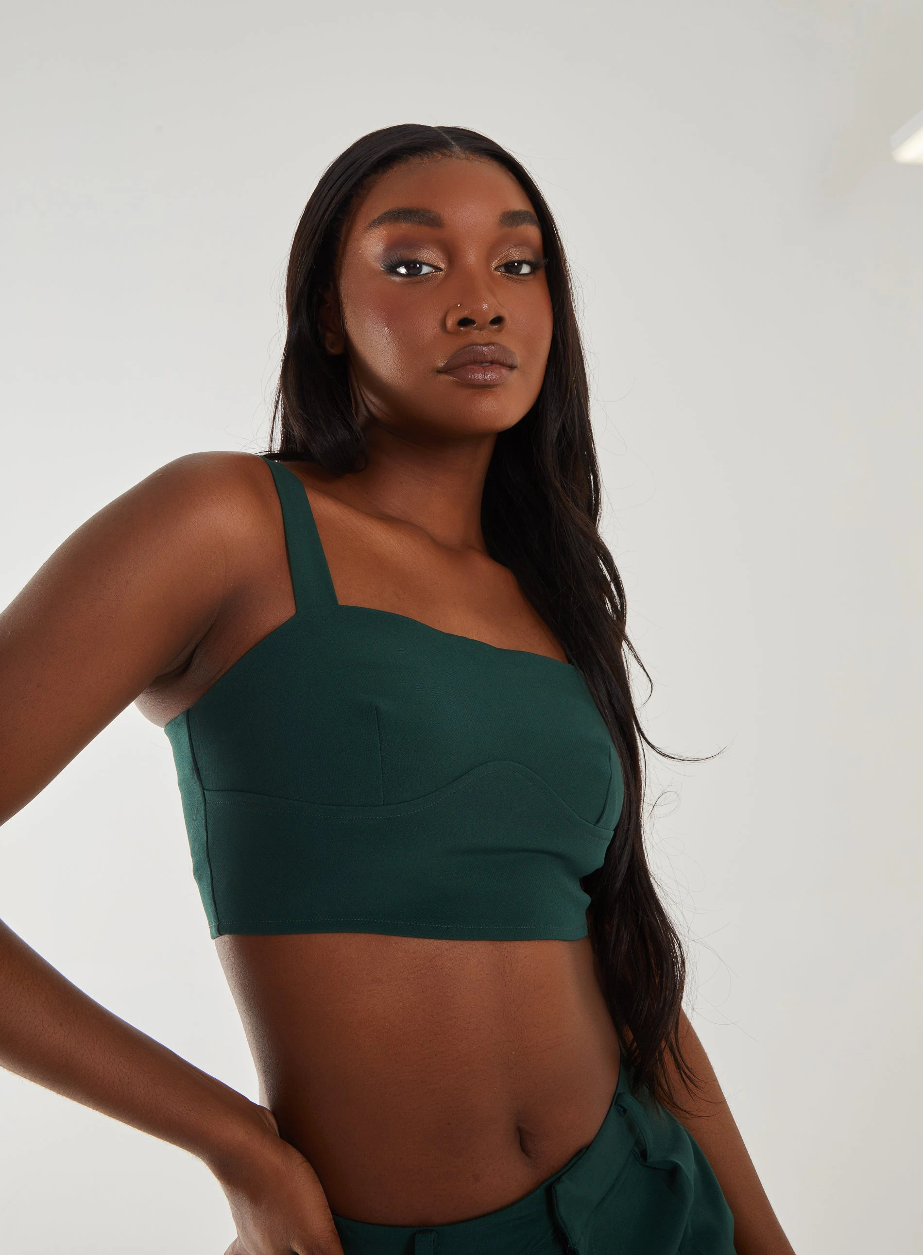 Tailored Bralette  - S  - GREEN