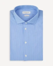 Tailored Fit Blue and White Shirt - Exclusive Offer