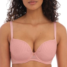 Tailored Moulded Plunge T hirt Bra - Pink