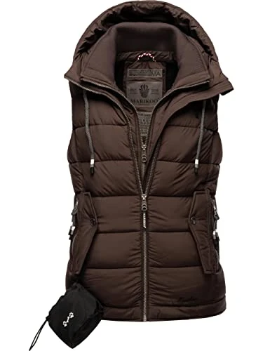 Taisaa Women's Lightweight Transition Vest with Hood XS - 3XL, Dark Choco, S