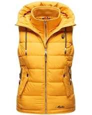 Taisaa Women's Quilted Gilet with Large Lined Hood XS - 3XL - Yellow - XX-Large