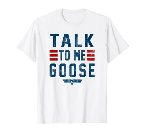 Talk To Me Goose Bold Text Stack T-Shirt