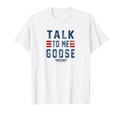 Talk To Me Goose Distressed Text T-Shirt