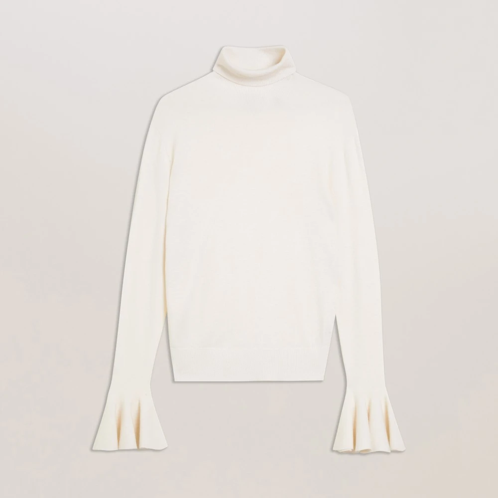 Tamsenn Roll Neck Fluted Sleeve Sweater