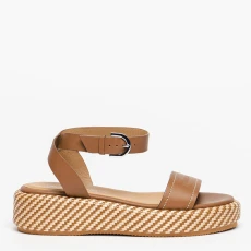Tan Platform Leather Sandals ulti