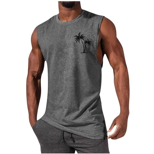 Tank Top Men's Short Sleeve Summer Undershirt Stretch Comfortable T Shirt Cotton Sports Muscle Shirt