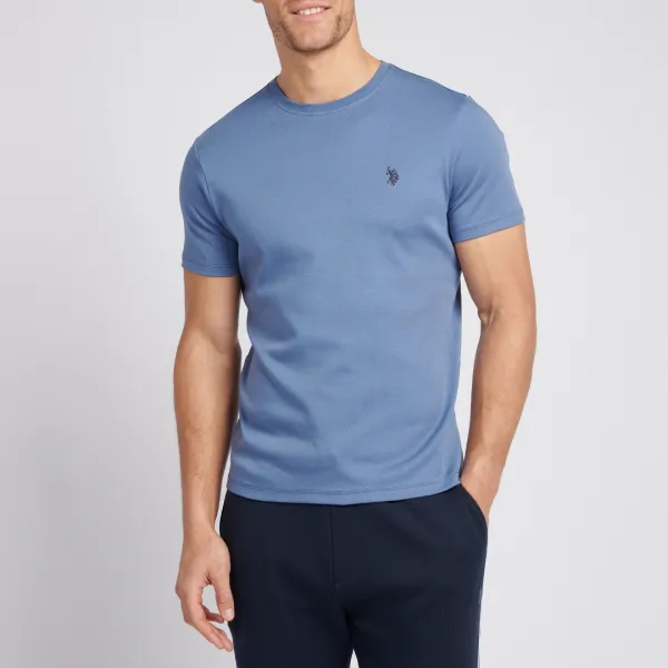 Taped Interlock Tshirt Blue Horizon - Blue