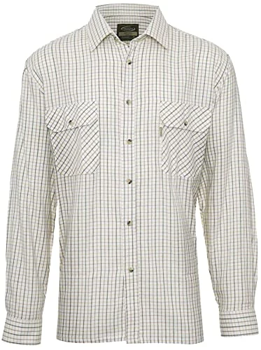 Tattersall Country Style Casual Long Sleeved Shirt Olive M