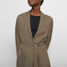 Taupe Elastic Back Jacket