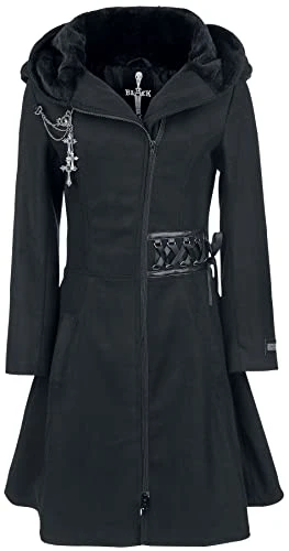 Tears Coat Women Winter Coat Black 3XL, 80% Cotton, 20% Polyester, Regular