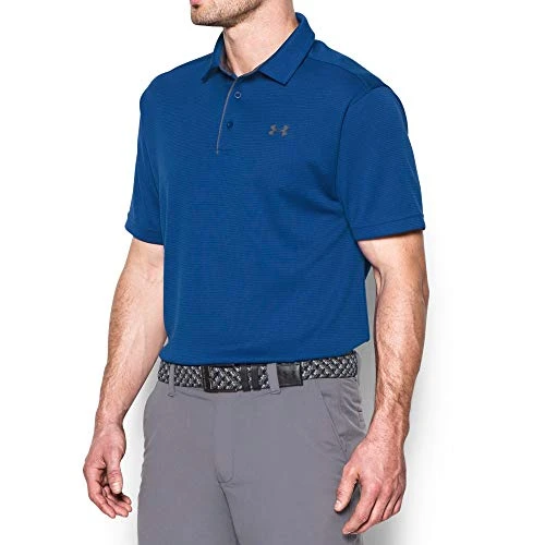 Tech Men's Polo Shirt,Royal/Graphite,2X-Large