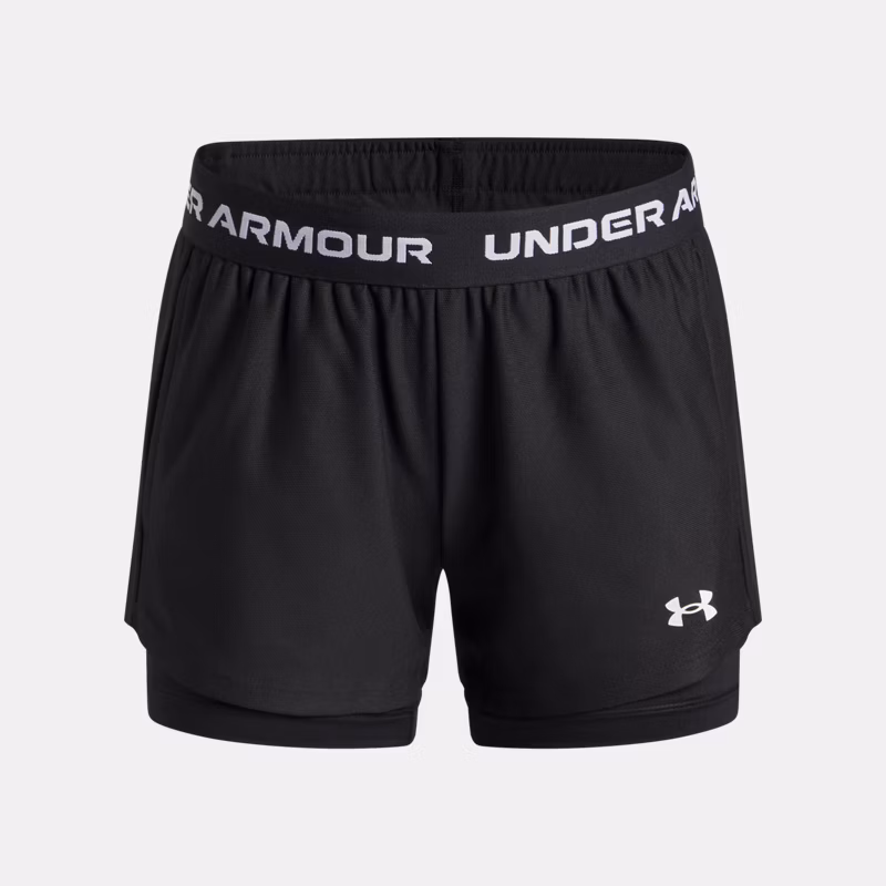 Tech Play Up Girls -in- Shorts Black / Black / White YXS ( in)
