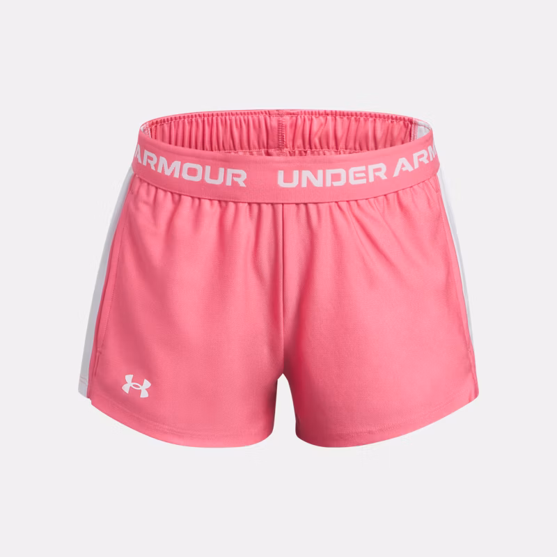 Tech Play Up Girls Shorts Super Pink / White / White YMD (54 - 59 in)