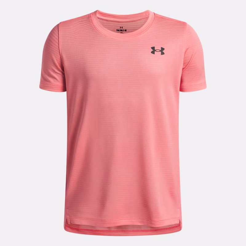 Tech Vent Jacq Under Armour rd Boys Short Sleeve Bittersweet Pink / Black YSM