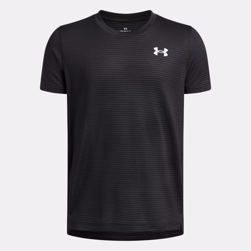 Tech Vent Jacq Under Armour rd Boys Short Sleeve Black / White YXL