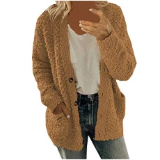 Teddy Fleece Jacket Women Teddy Bear Cardigan For Women Teddy Bear Jumper Women Teddy Fleece Hoodie Womens Lightweight Sweaters For Women Cardigan With Pockets Women Ladies Coats Winter Clothes