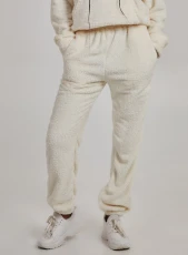 Teddy Fur Joggers  - S  - Ivory