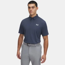 Tee To Green Pique Mens Polo Downpour Gray / White Tee To Green Pique Mens Polo Downpour Gray / White