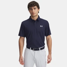 Tee To Green Pique Mens Polo Midnight Navy / White Blue Tee To Green Pique Mens Polo Midnight Navy / White Blue