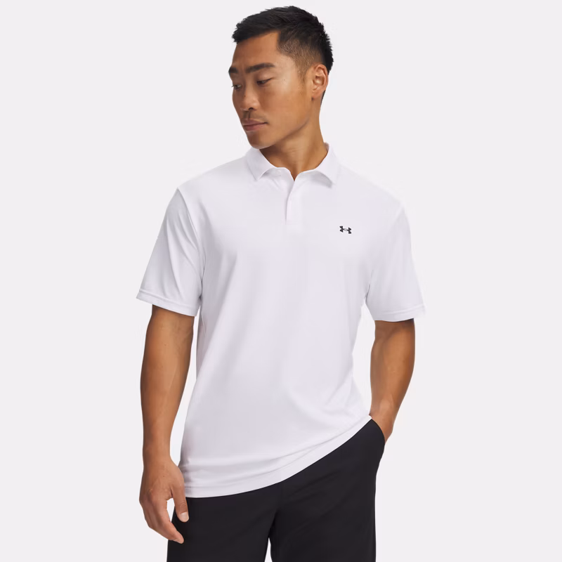 Tee To Green Pique Mens Polo White / Black XL
