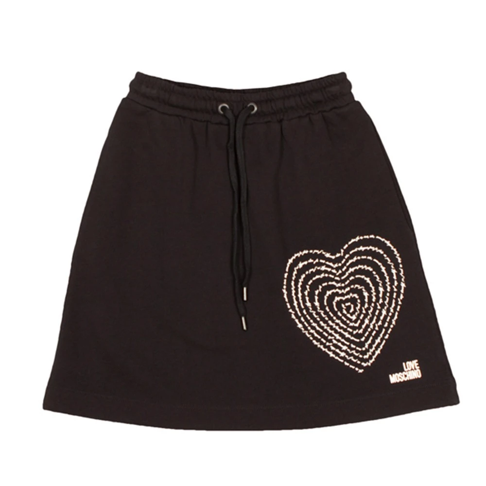 Text Heart Jersey Skirt