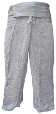 Thai Fisherman Plain Cotton Pants Yoga Lounge Casual Trousers Light Grey Thai Fisherman Plain Cotton Pants Yoga Lounge Casual Trousers Light Grey
