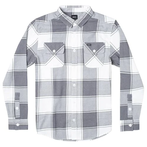 That All Work Flannel Long Sleeve Shirt M Grey