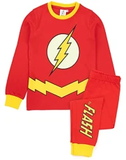 The Flash Pyjamas For Boys | Kids Glow In The Dark Superhero Costume | T-Shirt & Legging Bottoms Pjs 9-10 Years Red The Flash Pyjamas For Boys | Kids Glow In The Dark Superhero Costume | T-Shirt & Legging Bottoms Pjs 9-10 Years Red
