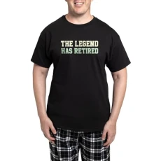 The Legend Has Retired Men's Dark Pajamas Men's Novelty Pyjama Set, Comfortable PJ Sleepwear