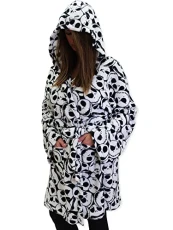 The Nightmare Before Christmas Jack Skellington Adult Plush Hooded Fleece Robe (Small/Medium, White) The Nightmare Before Christmas Jack Skellington Adult Plush Hooded Fleece Robe (Small/Medium, White)