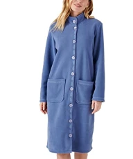 Thermolactyl Blue Fleece Dressing Gown Women Nightwear Thermolactyl Long Sleeves Thermolactyl Blue Fleece Dressing Gown Women Nightwear Thermolactyl Long Sleeves