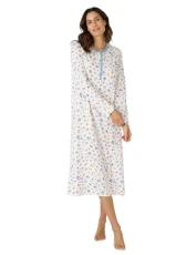- Thermolactyl Print Nightdress, Blue Floral, 14/16 - Thermolactyl Print Nightdress, Blue Floral, 14/16