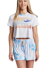 Thor: Love & Thunder Womens Pullover Pajama Shirt & Pajama Shorts blue / white X-Small Thor: Love & Thunder Womens Pullover Pajama Shirt & Pajama Shorts blue / white X-Small