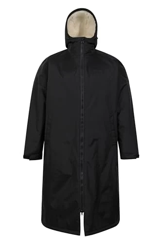 Tidal Mens Waterproof Changing Robe - Windproof & IsoTherm Swimwear with Taped Seams & UPF 50+ - Best for Beach, Swimming & Pool Black L