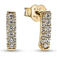 Timeless Crystal Single-row Bar Earrings