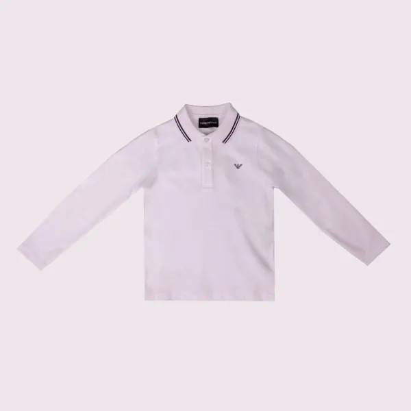 Tipped Long Sleeve Polo Shirt