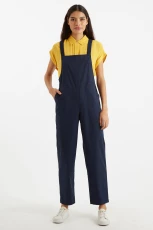 Tippie Poplin Dungarees - Navy