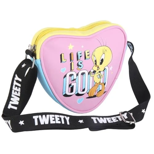 TITTI Shoulder Bag Heart Bag with Adjustable Shoulder Strap for Children 15 x 14 x 4 cm, multicolour