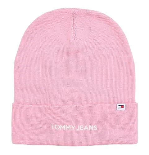 TJW Women's Linear Logo Beanie Hat Pink One Size, Colour: Pink., One Size, Colour: Pink, One Size