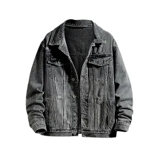 Todays Deals Men's Autumn Winter Casual Long Sleeve Turn Down Collar Solid Denim Jacket Coat Water P