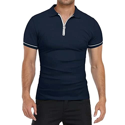 Todays Deals Mens Tshirts Multipack 5XL Mandarin Collar Shirts for Men Running Tank Top Men Mens Hawaiian Shirts UK 4XL Vintage Mens Clothing Mens Shirts Long Sleeve XL Warehouse Clearance Navy