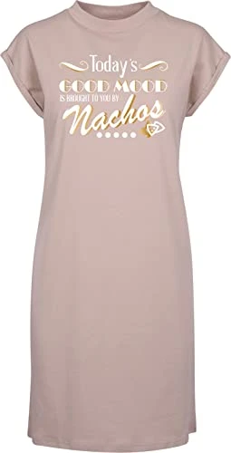 Today's Good Mood is Brought to You by Nachos t-Shirt Dress Women's Adults Nightie Nightdress