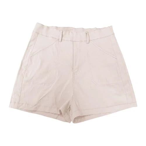 Todays Offers Special Deals Linen Women Shorts High Waisted Button Solid Color Summer Comfortable Baggy Fashion Shorts with Pocket 2024 Casual Dressy Beach Sho Amazon Warehouse Clearance Uk Pallets