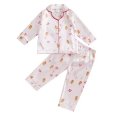 Toddler Baby Satin Christmas Pyjamas Set Long Sleeve Button Down Top and Bottoms Girls Boys My First Christmas Pjs Cute Print Christmas Pajamas (Gingerbread Man Light Rose, 3-4 Years) Toddler Baby Satin Christmas Pyjamas Set Long Sleeve Button Down Top and Bottoms Girls Boys My First Christmas Pjs Cute Print Christmas Pajamas (Gingerbread Man Light Rose, 3-4 Years)