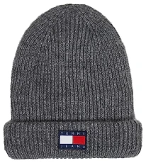 Tommy Hilfiger Women's Tjw Soft Ready Beanie Knitted Hat, Grey Melange, One Size