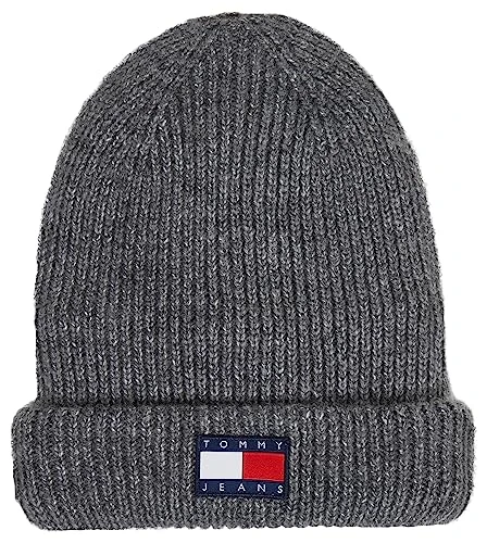 Tommy Hilfiger Women's Tjw Soft Ready Beanie Knitted Hat, Grey Melange, One Size