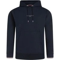 Tommy Logo Tipped Hoody - Navy - XS