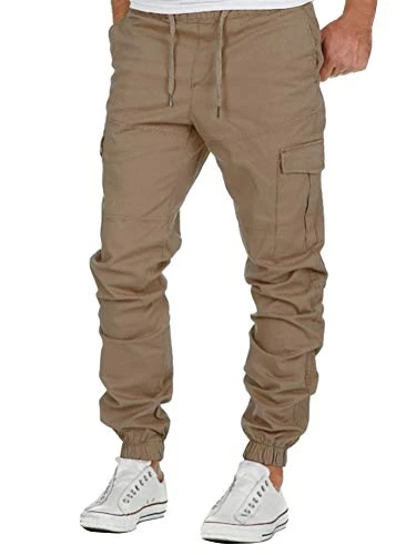 Tomwell Mens Trouser Cargo Chino Classic Fit Casual Work Pants Casual Sports with Elastic Waistband 