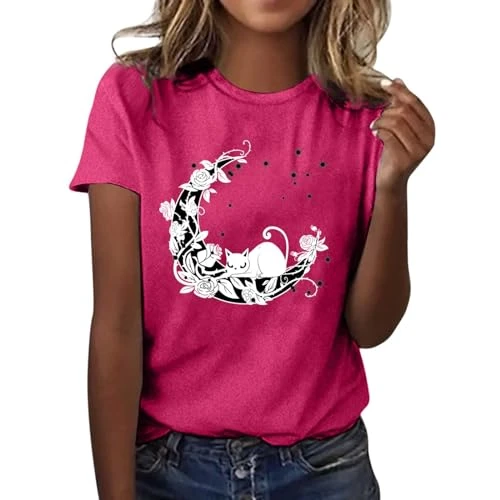 Tops for Women UK Plus Size Vest for Women Summer Tops Ladies Crew Neck Sleeveless Tank Ruffle Sleeves Cowl Neck Tops for Women UK Tshirts (Hot Pink, S)